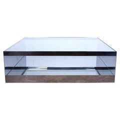 Joe D'urso Polished Stainless Steel Coffee Table