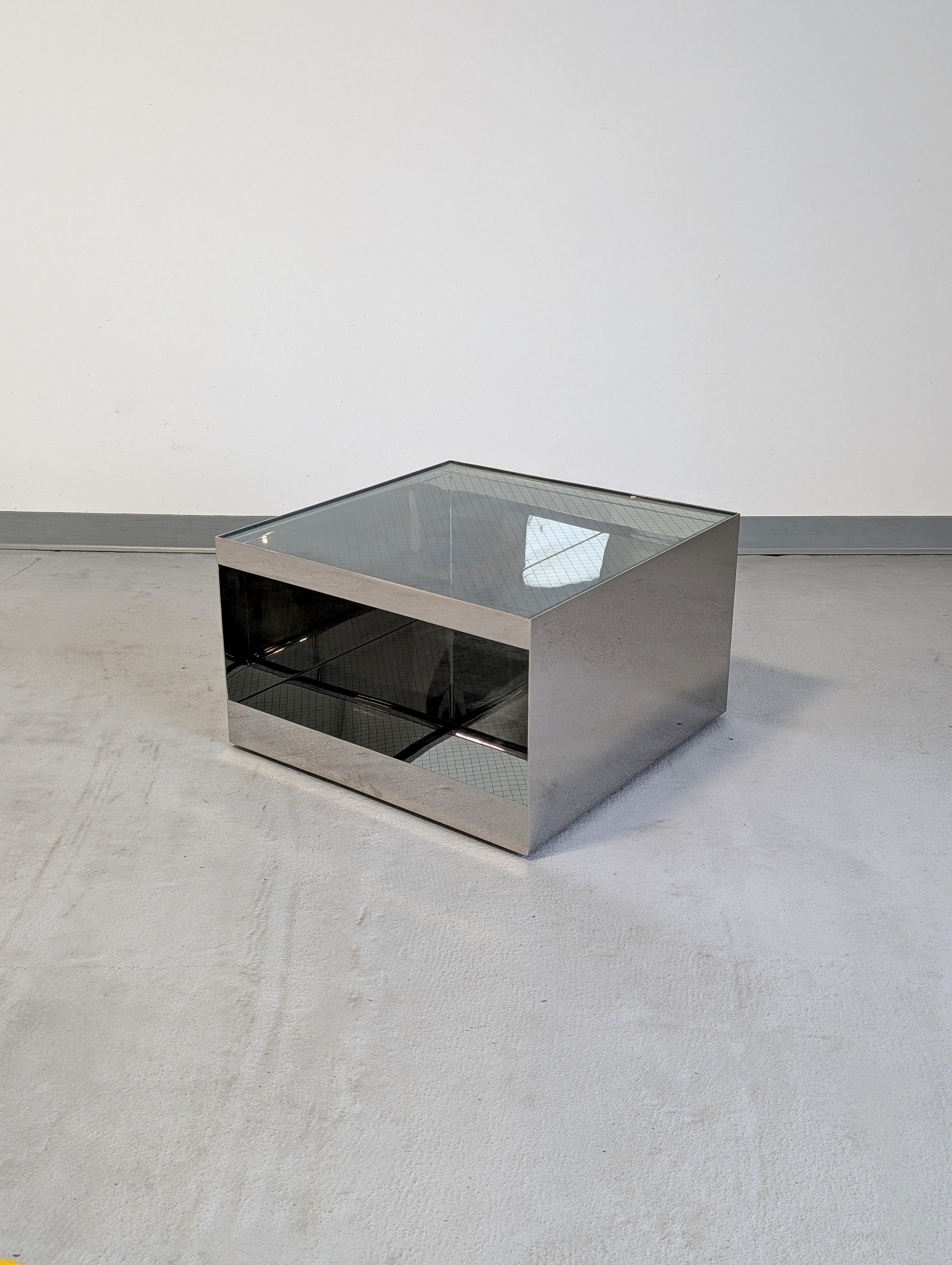 Joe D'Urso Polished Stainless Steel End Table model 6027T for Knoll For Sale 5