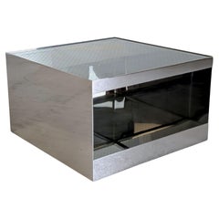 Tavolino in acciaio inox lucido Joe D'Urso modello 6027T per Knoll