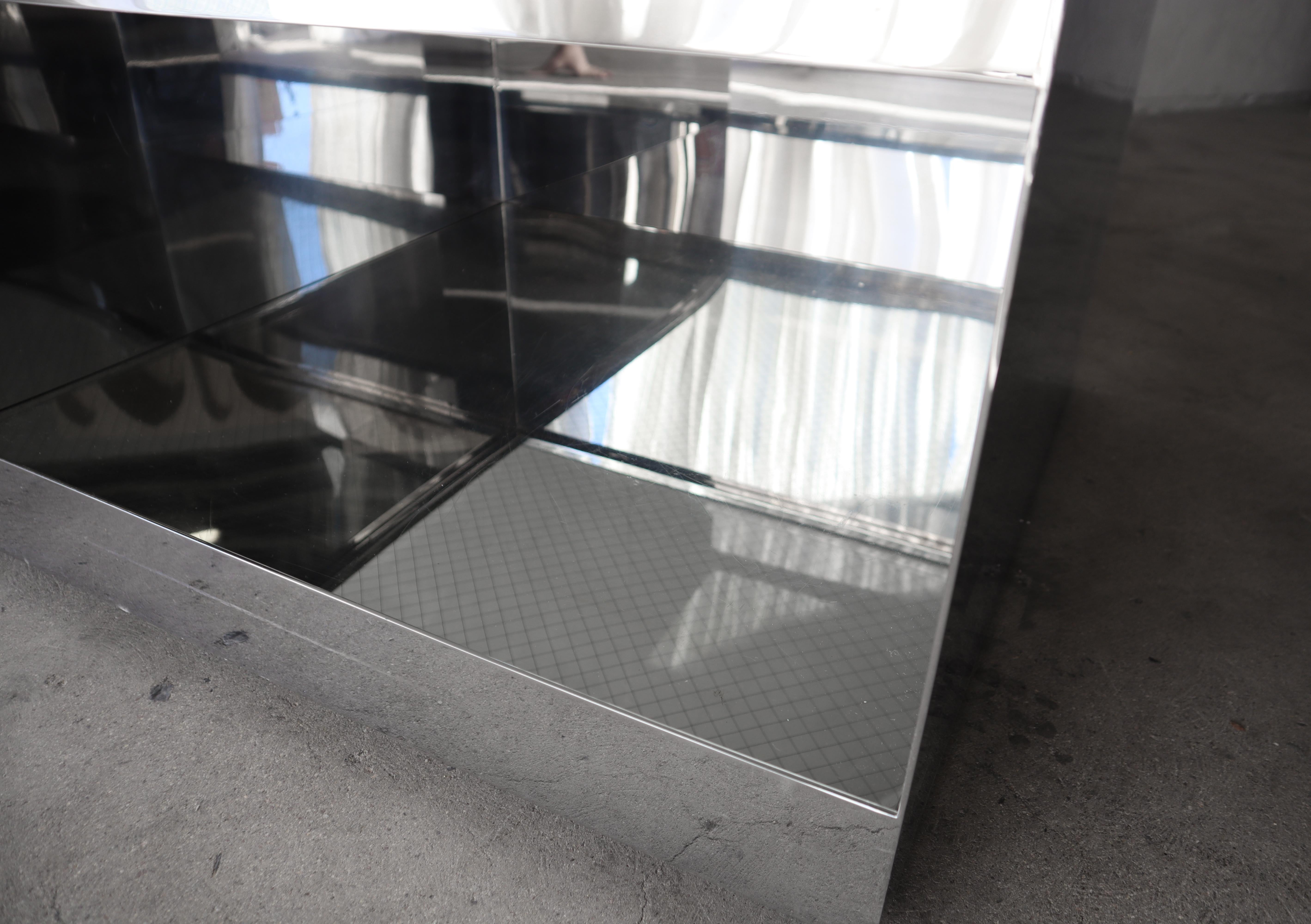 Joe D'urso pour Knoll table à roulettes en acier inoxydable Modèle 6027T en vente 1