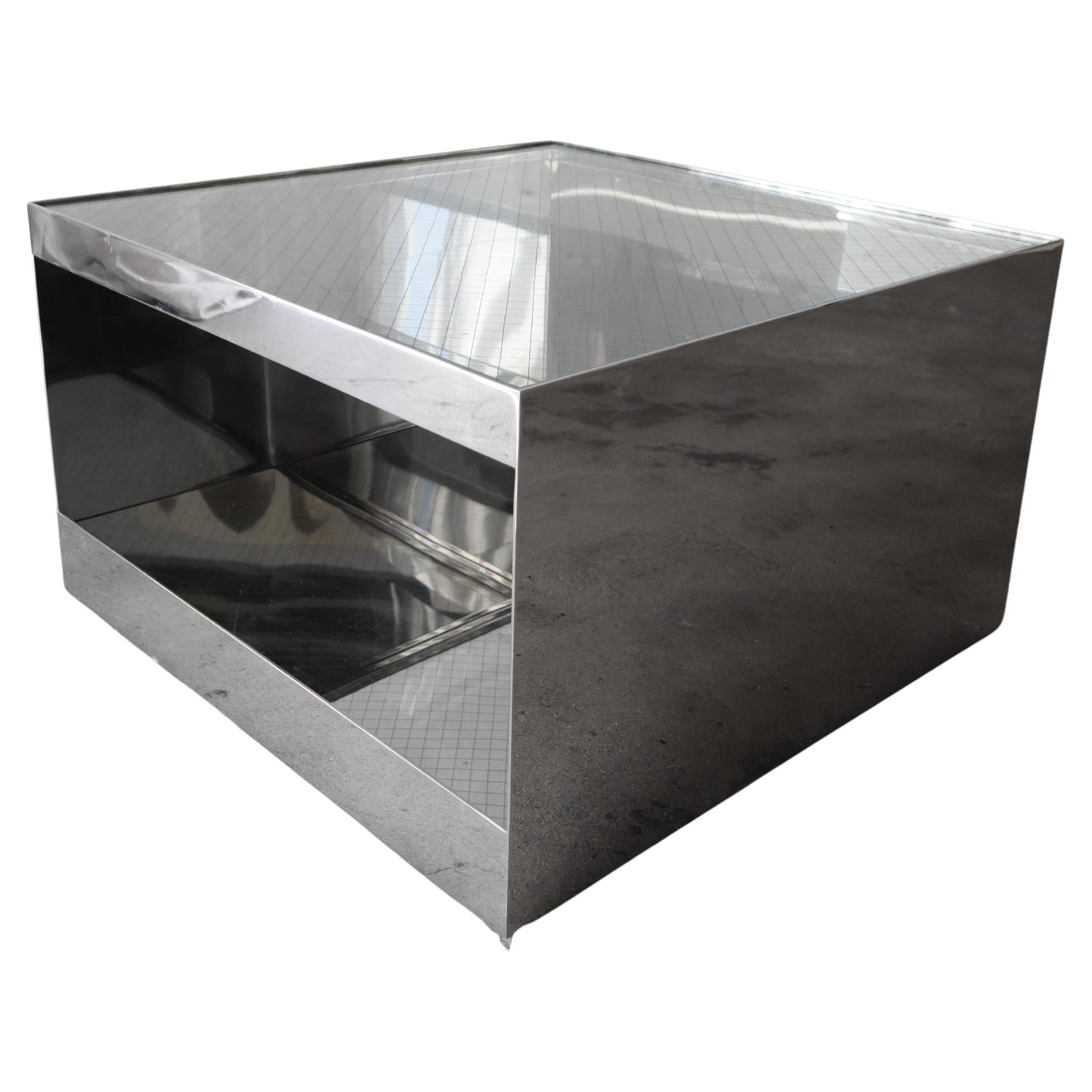 Joe D'urso für Knoll Edelstahl-Rolltisch Modell 6027T, Joe D'urso