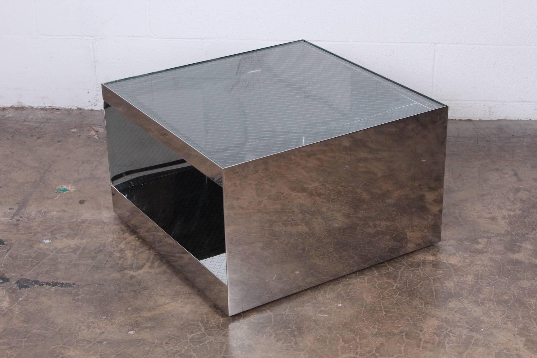 Late 20th Century Joe D'urso Polished Stainless Steel Table