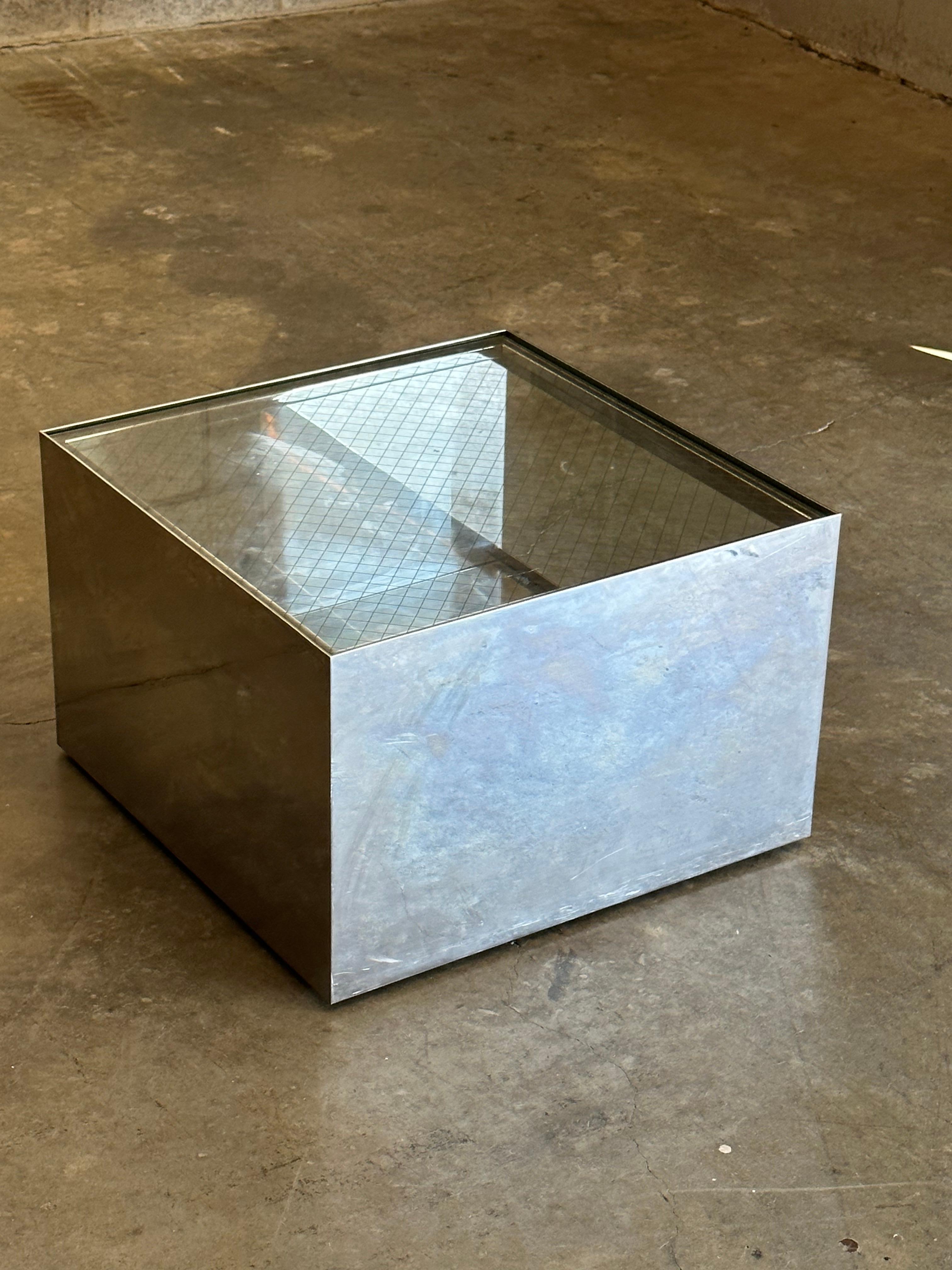 Table d'appoint en verre de sécurité Joe D'Urso pour Knoll, modèle 6022t en vente 4