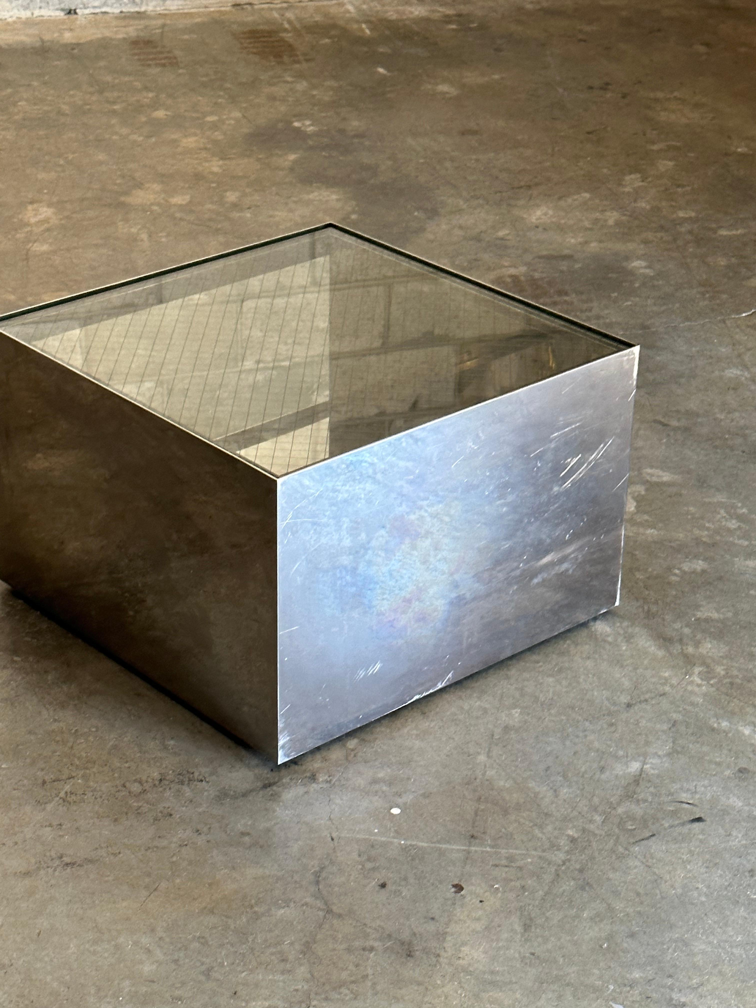 Table d'appoint en verre de sécurité Joe D'Urso pour Knoll, modèle 6022t en vente 5