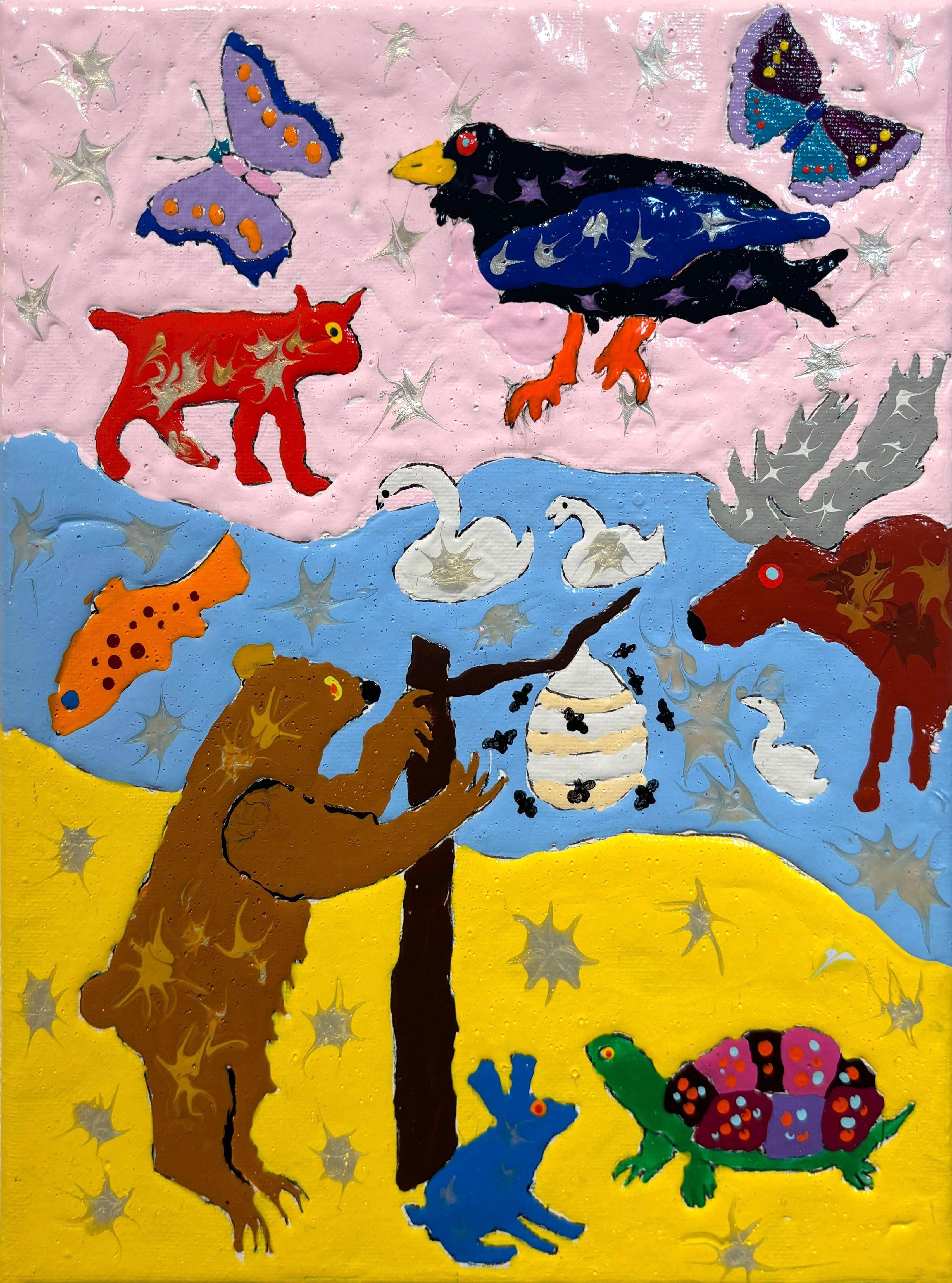 Joe Fay Animal Painting - Bear Habitat