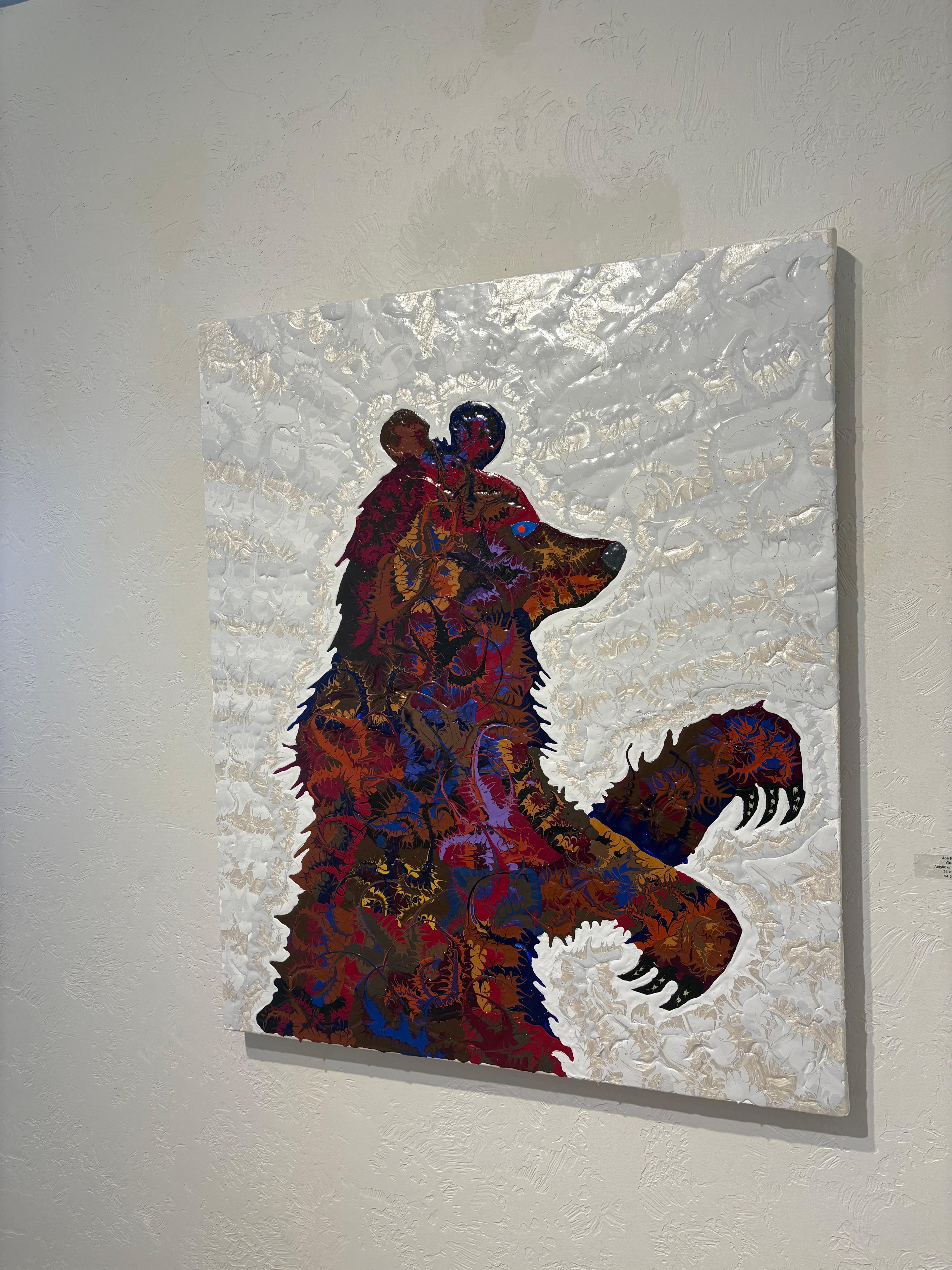 Griz - Gris Animal Painting par Joe Fay