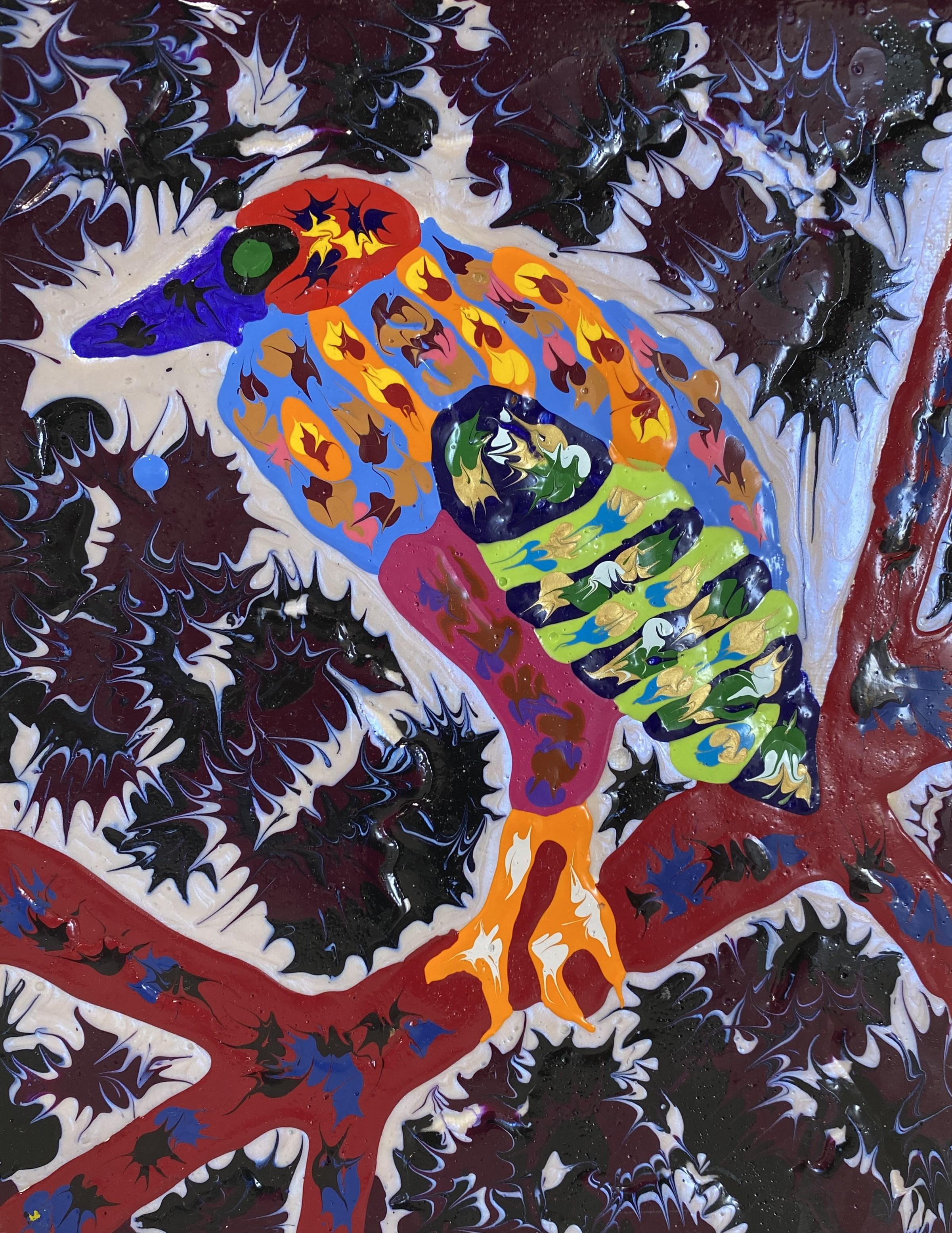 Joe Fay Animal Painting – Nachtreiher