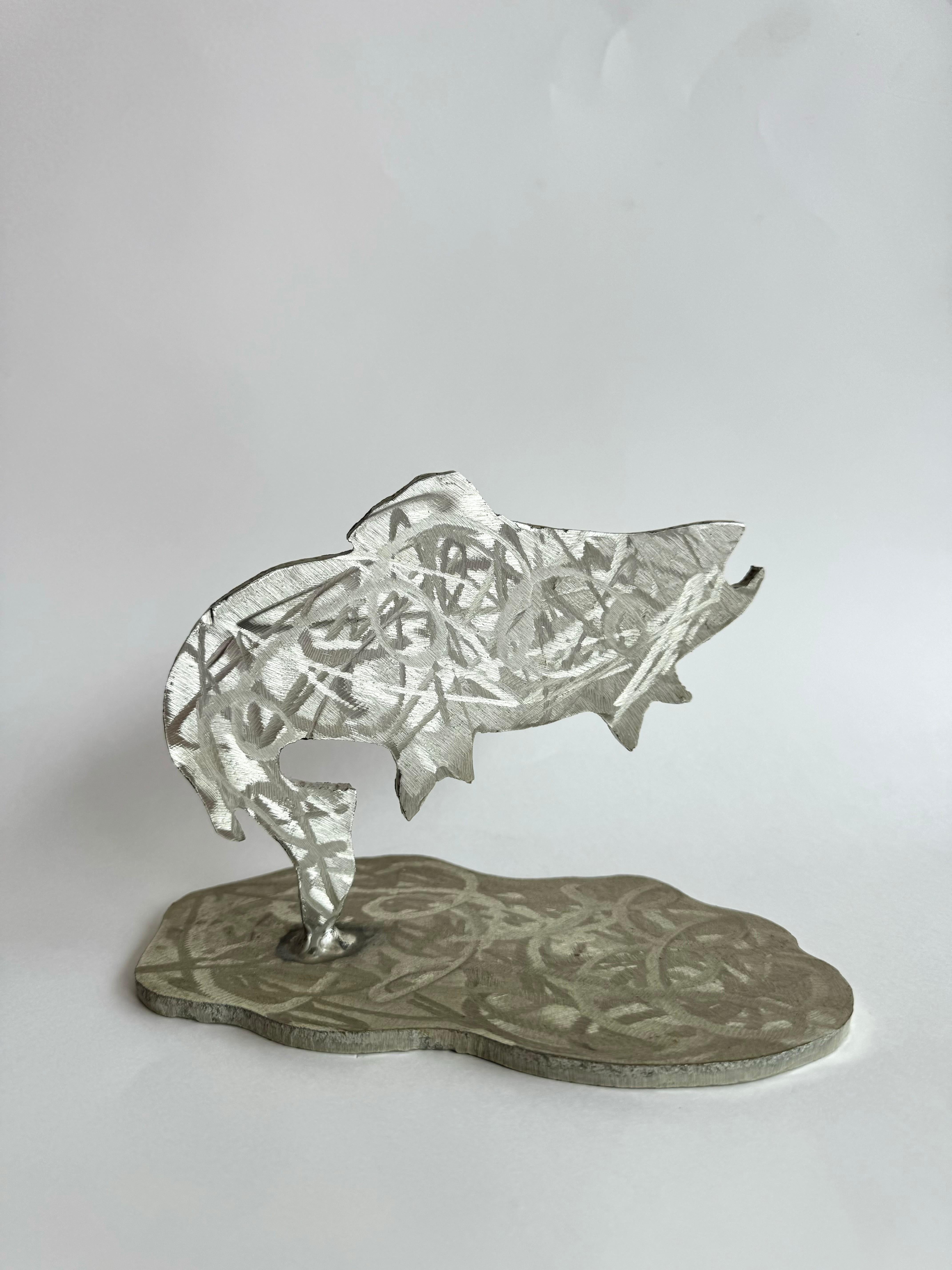 Truite brune - Sculpture de Joe Fay