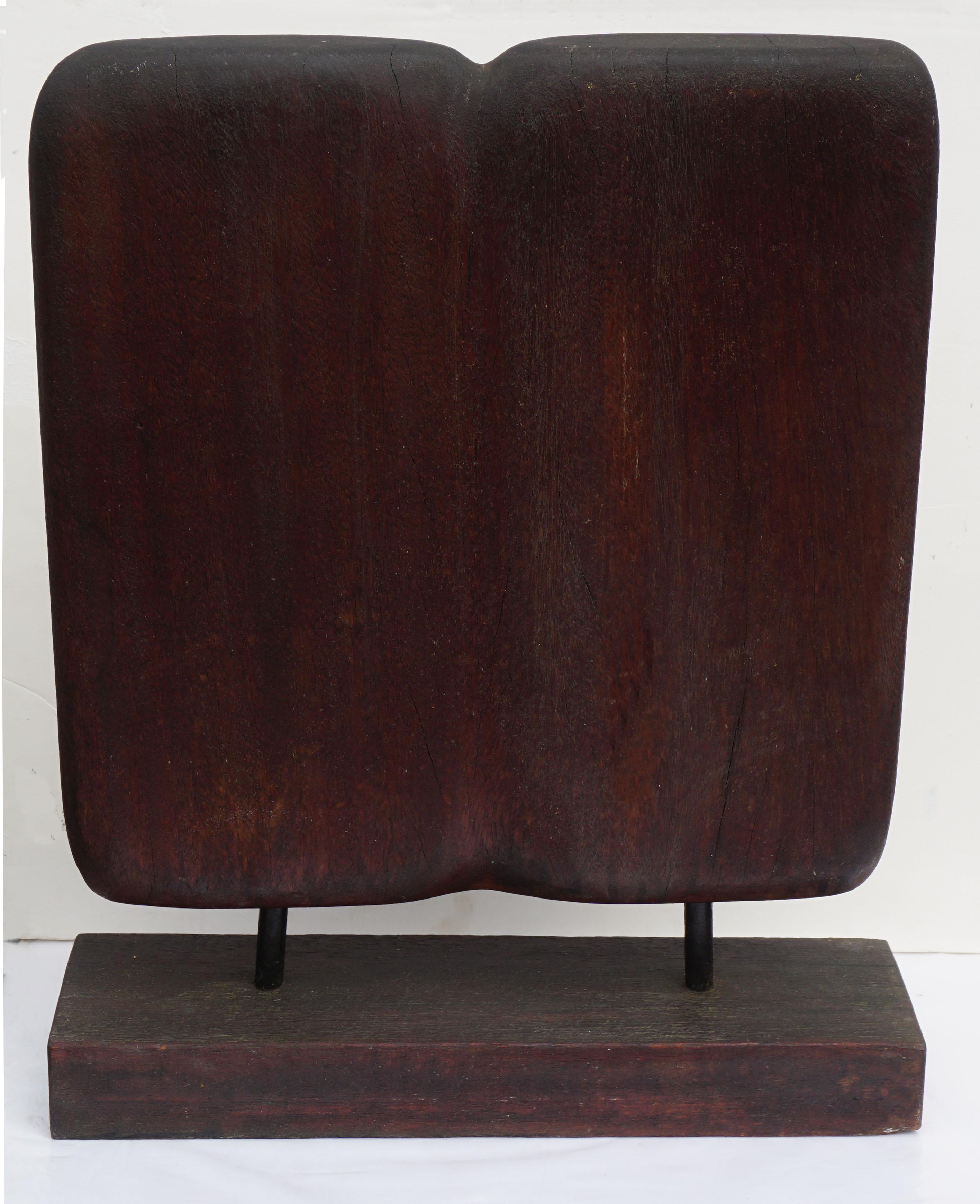 Mid Century Abstracted Derriere Sculpture - Brown Figurative Sculpture by Joe Funk