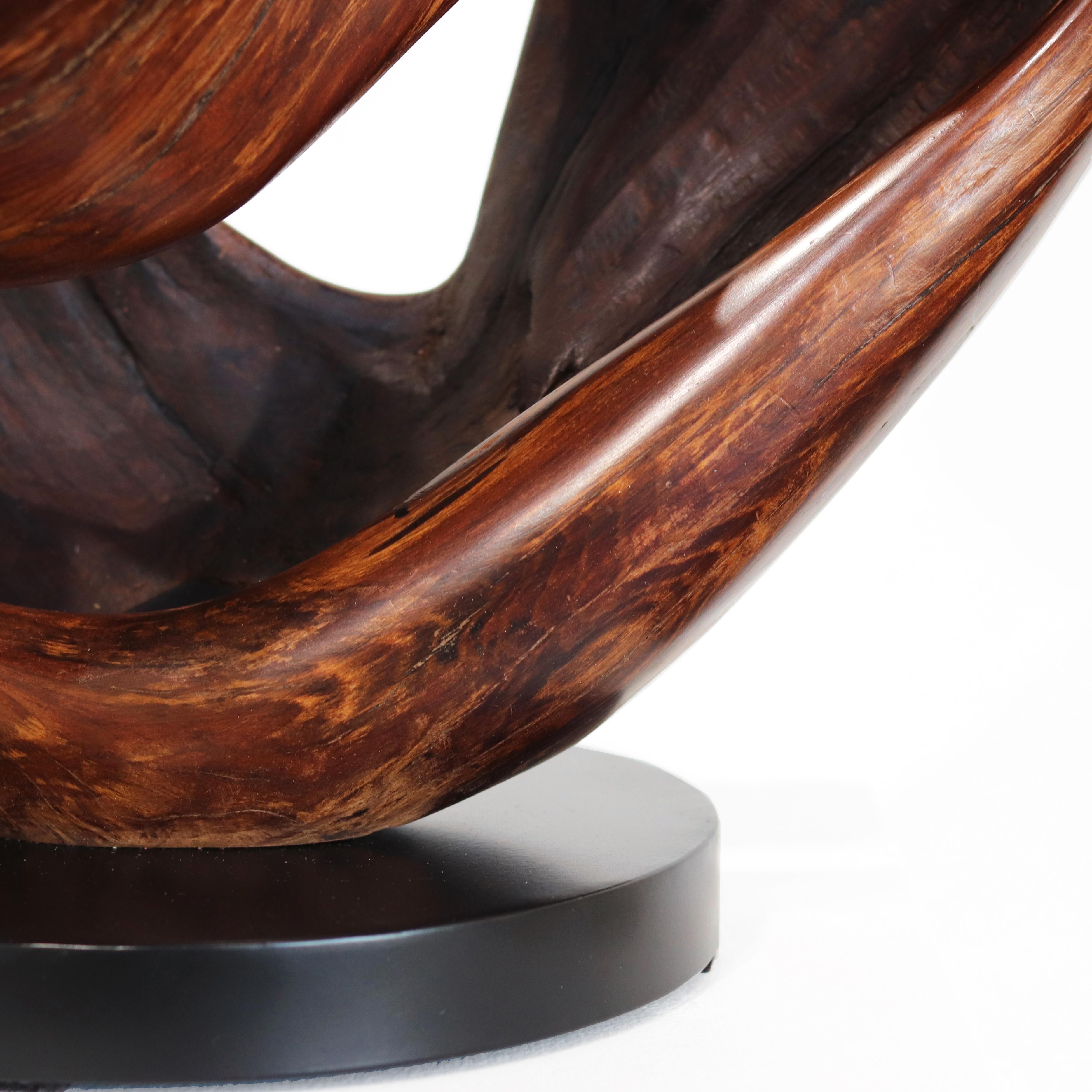 Boundless - Original Large Organic Spiral Redwood Sculpture  For Sale 4