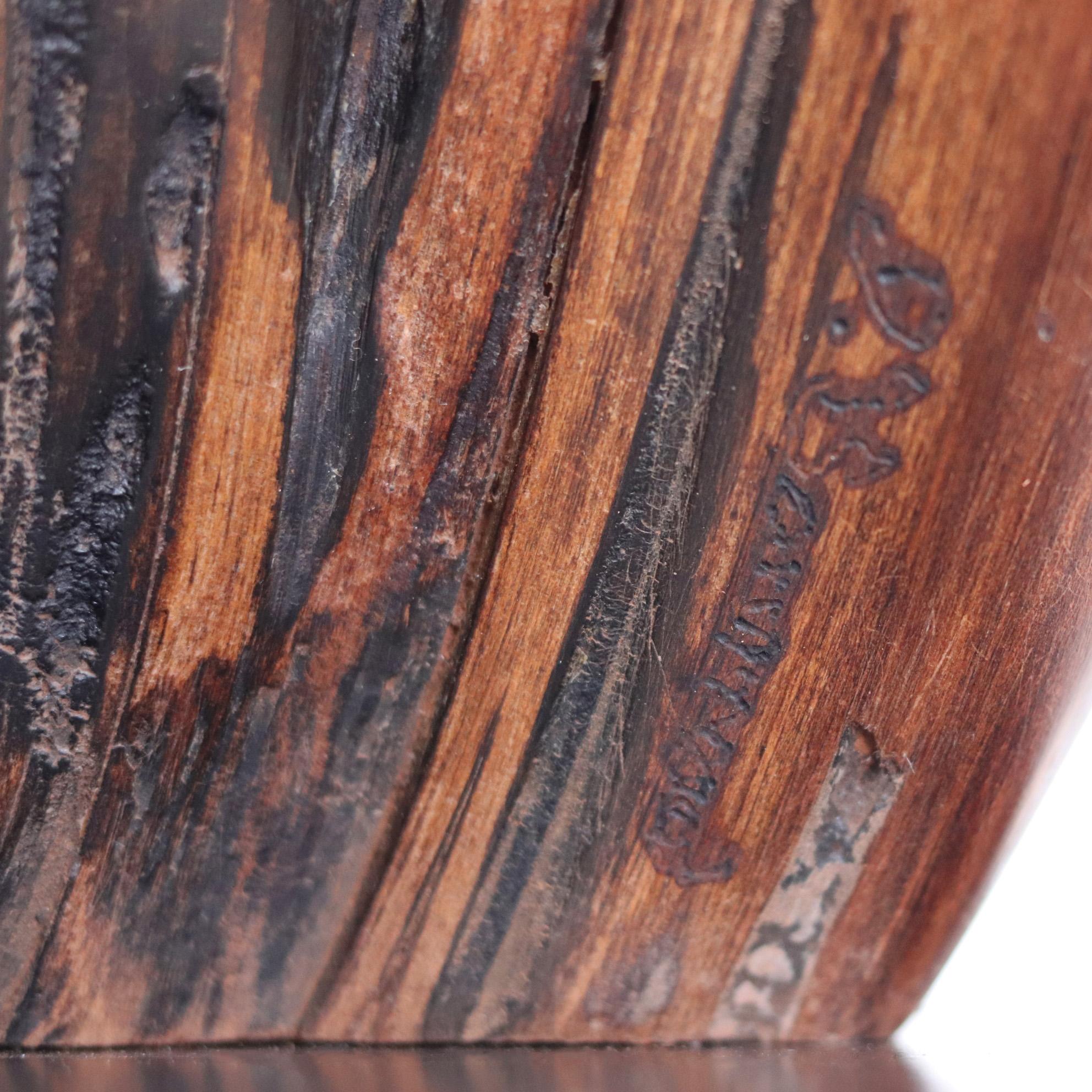 Twist of Fate - Original Abstract Wood Tabletop Sculpture Original Garnero For Sale 4