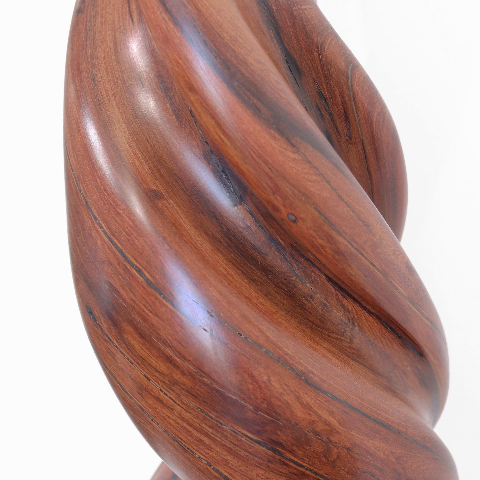 Twist of Fate - Original Abstract Wood Tabletop Sculpture Original Garnero For Sale 3
