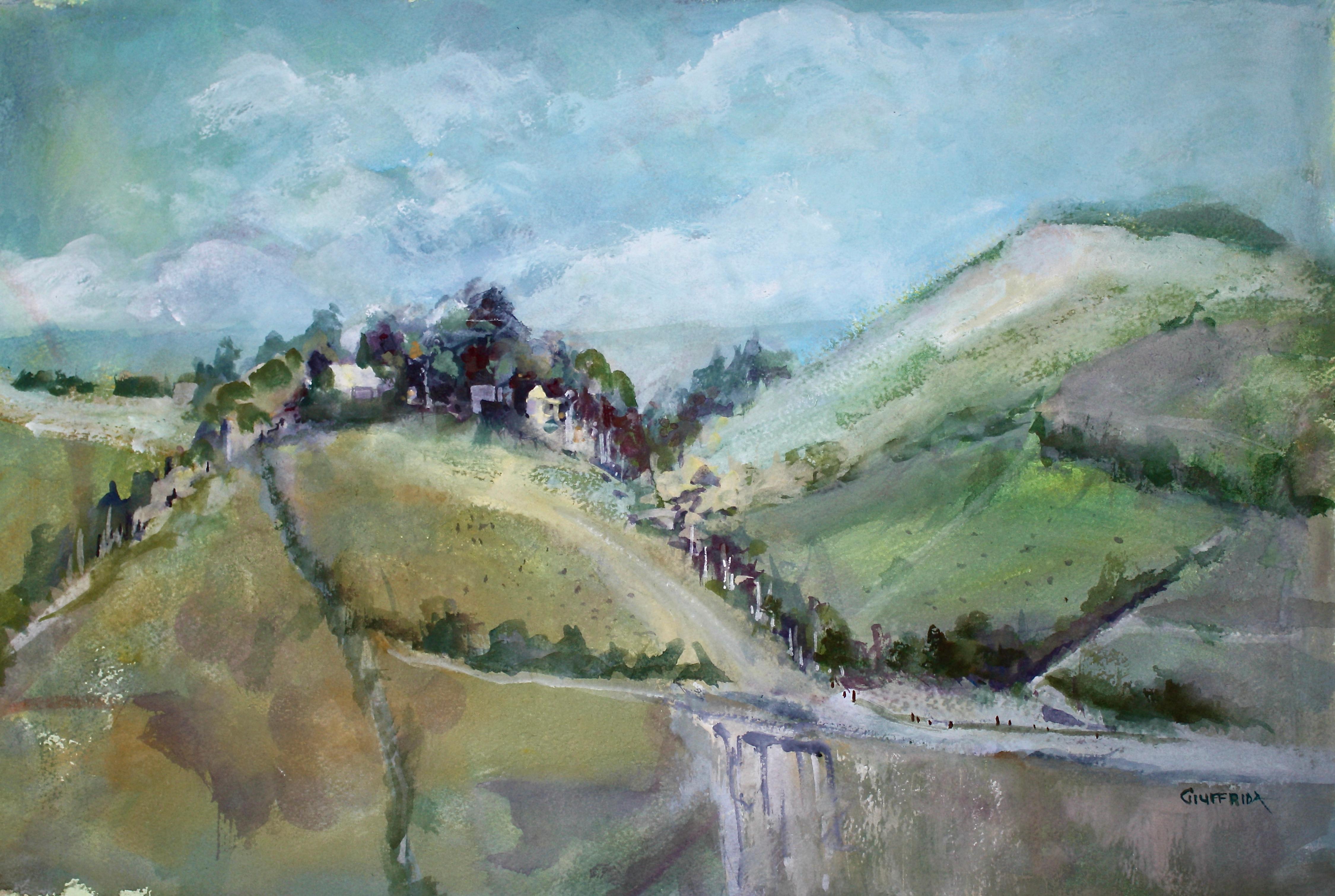 Drumlin Hills, Original Painting - Mixed Media Art by Joe  Giuffrida