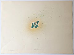 Schwebende Karten (Bleistift signiert vom Künstler) Lithographie 1960er Jahre