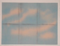 Grey Folded Clouds - I Blue and Pink