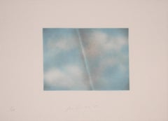 Nubes plegadas grises - II Azul y blanco