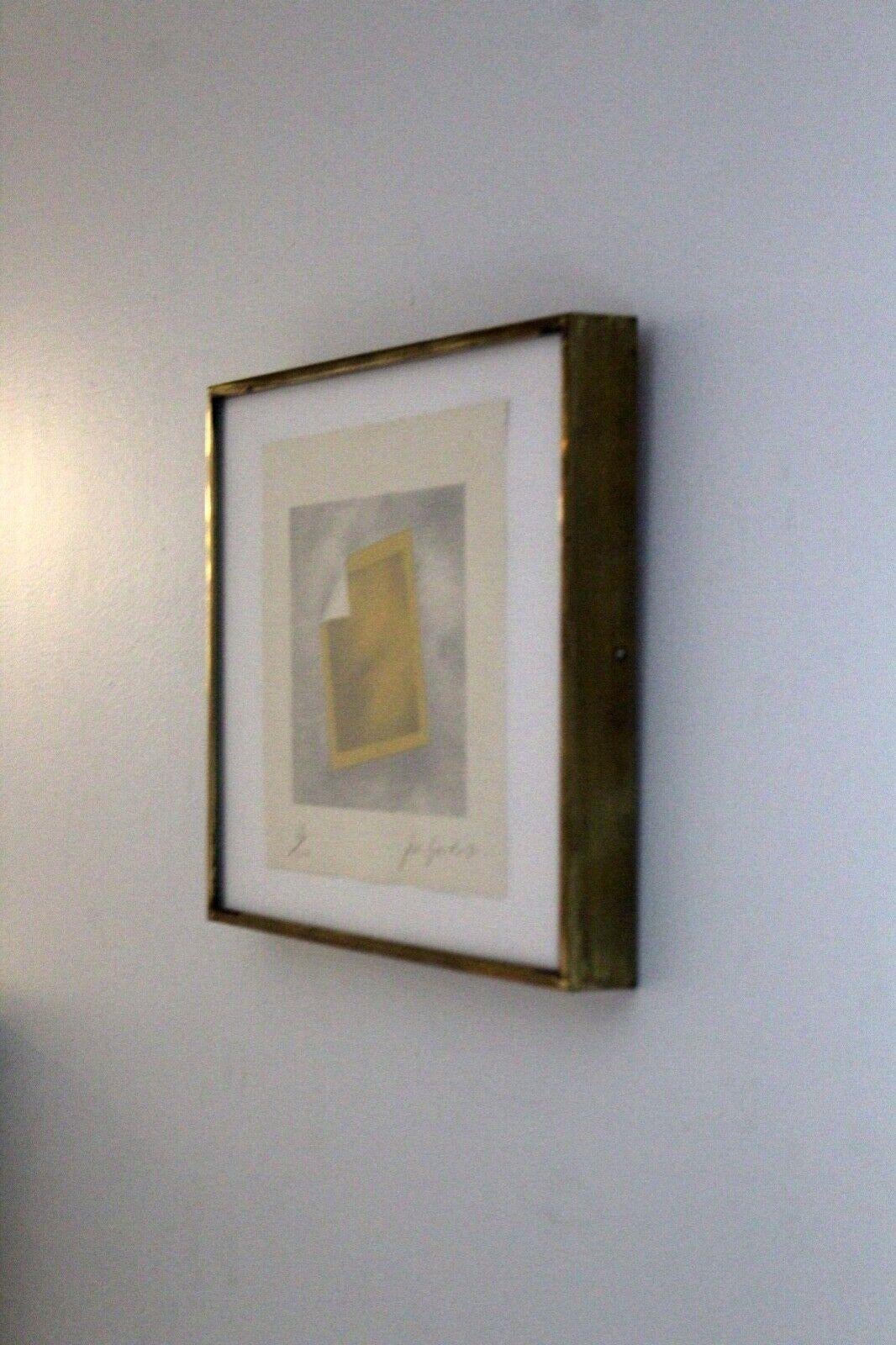 Joe Goode Untitled Yellow Folded Photo Modern Signed Lithograph 63/110 Framed In Good Condition In Keego Harbor, MI