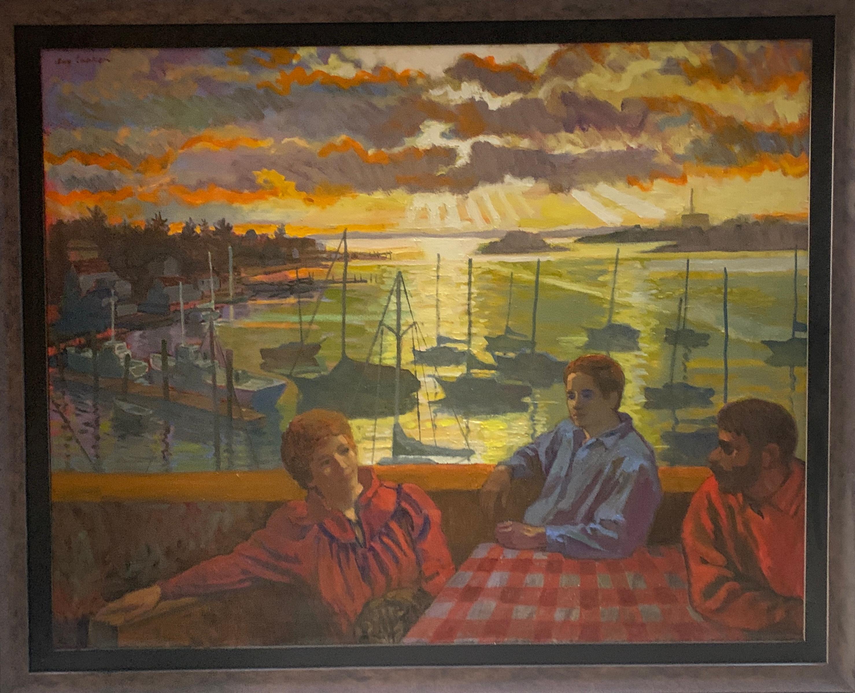 Joe Lasker Figurative Painting - Balcony