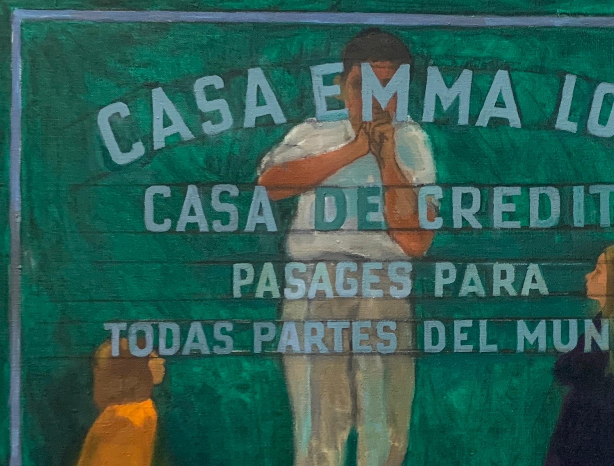 Casa Emma Lou - Figurative Painting Nero di Joe Lasker