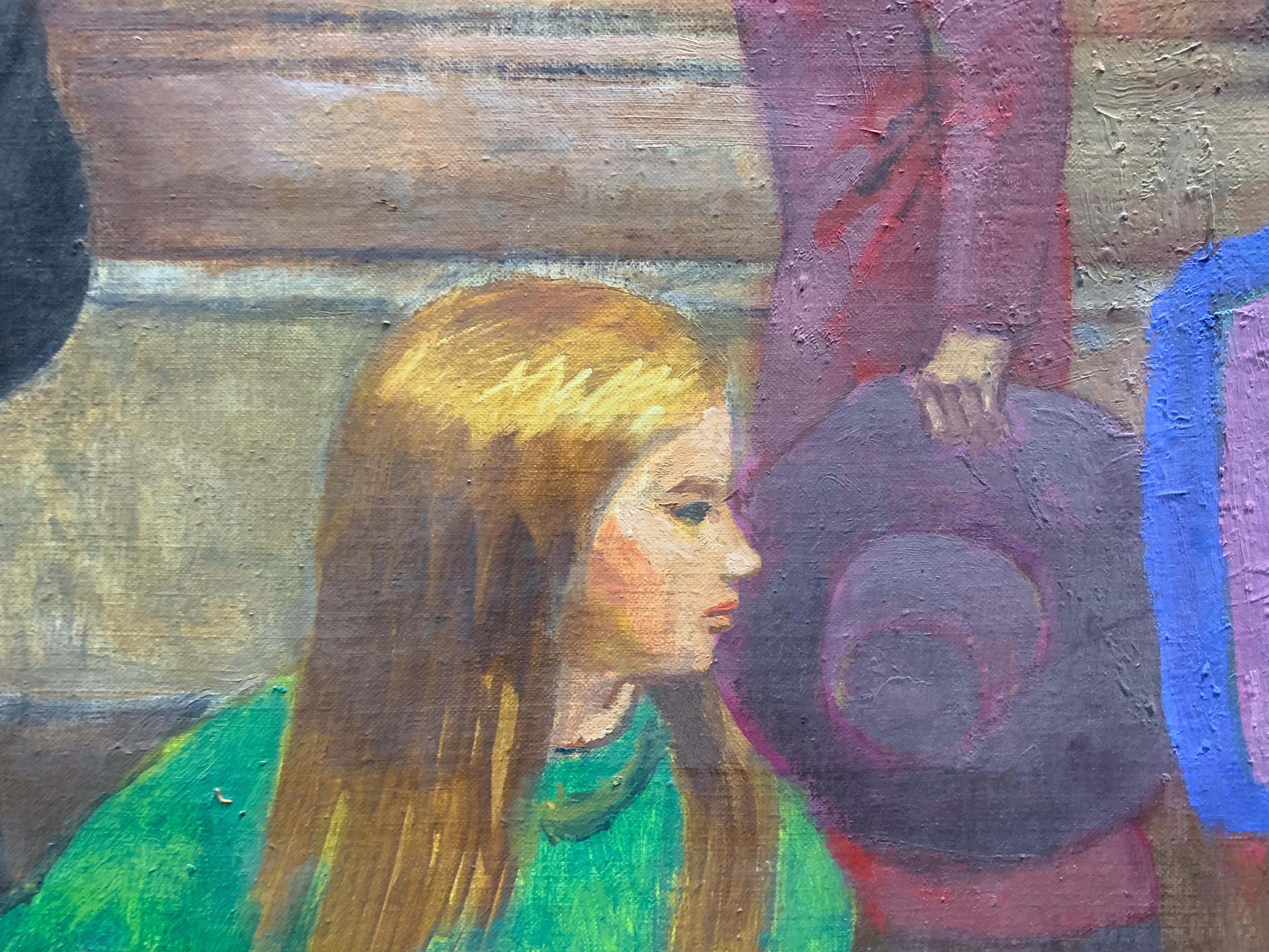 Skulpturenhof – Painting von Joe Lasker