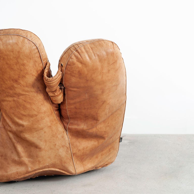 Joe Leather Baseball Glove Chair by Poltronova at 1stDibs