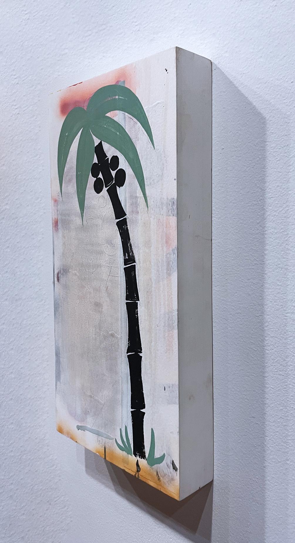 Palm Tree - Black Figurative Painting by Joe Lotto