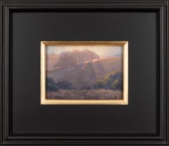 "Just for a Moment" a Painting of a Hillside During Sunset by Joe Mancuso