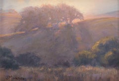 "Just for a Moment" a Painting of a Hillside During Sunset by Joe Mancuso