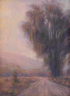 "Lifting Fog" a haunting pastel painting of a endless trail in Morgan Hill CA