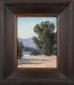 "Morgan Hill Morning" a Pastoral Morning Painting of an Oak Tree by Joe Mancuso
