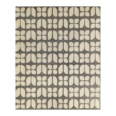 "Leaves and Flowers" Contemporary Abstract Grey Toned Concrete Wall Sculpture