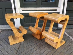 Joe Manus Plywood Laminate Set of 3 Stools