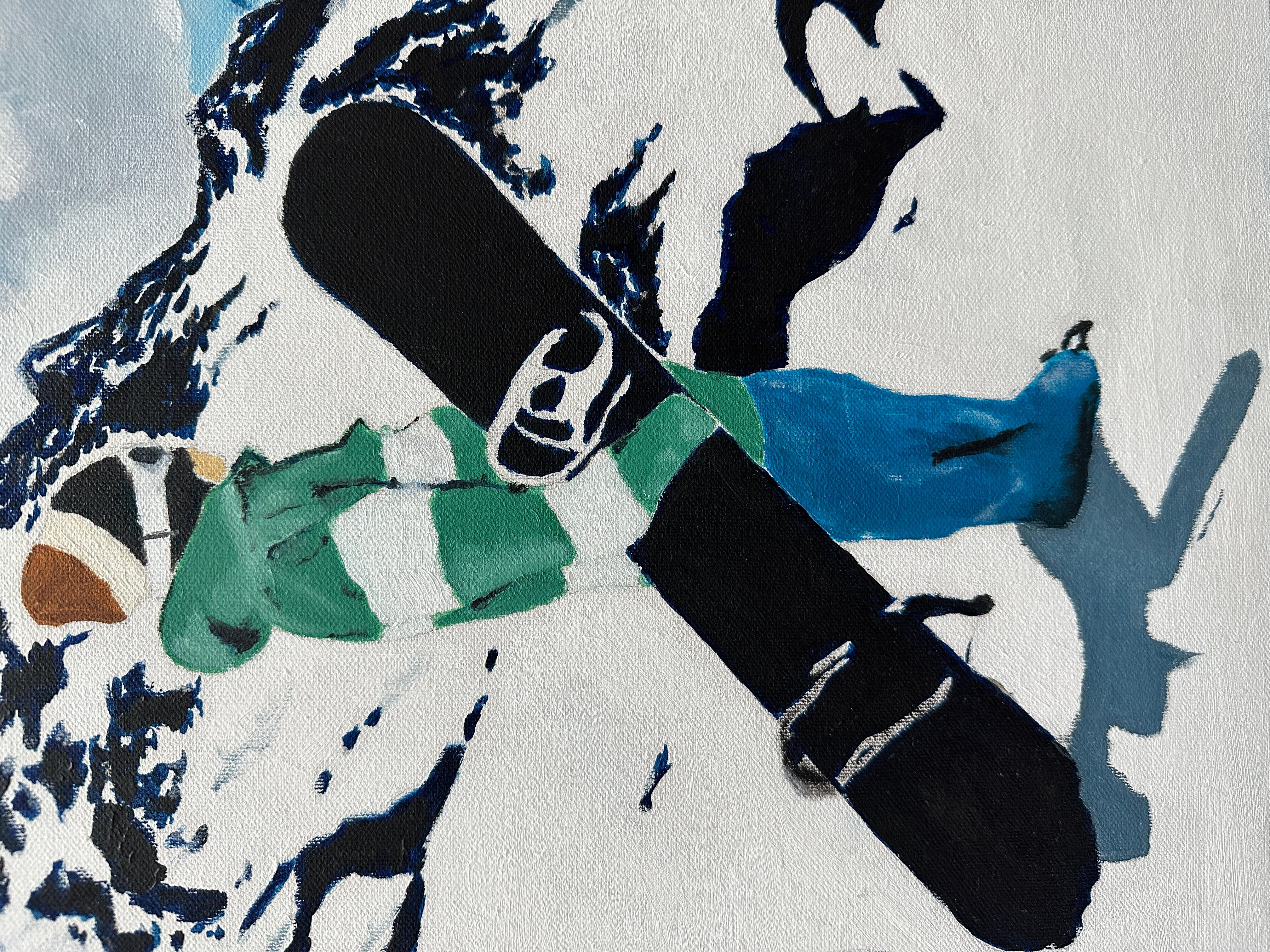 Kanadischer Snowboarder – Painting von Joe McMackin