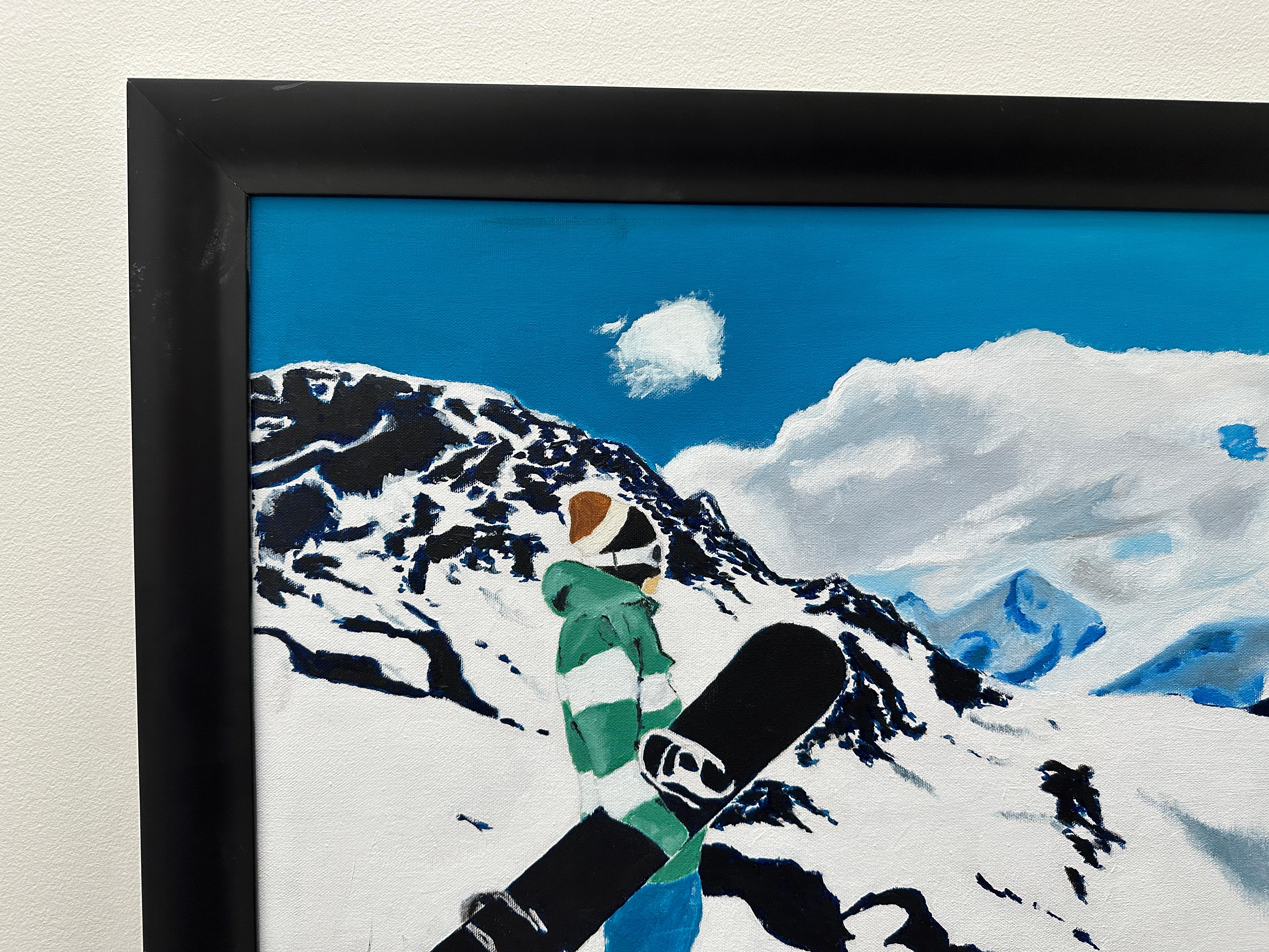 Kanadischer Snowboarder (Moderne), Painting, von Joe McMackin