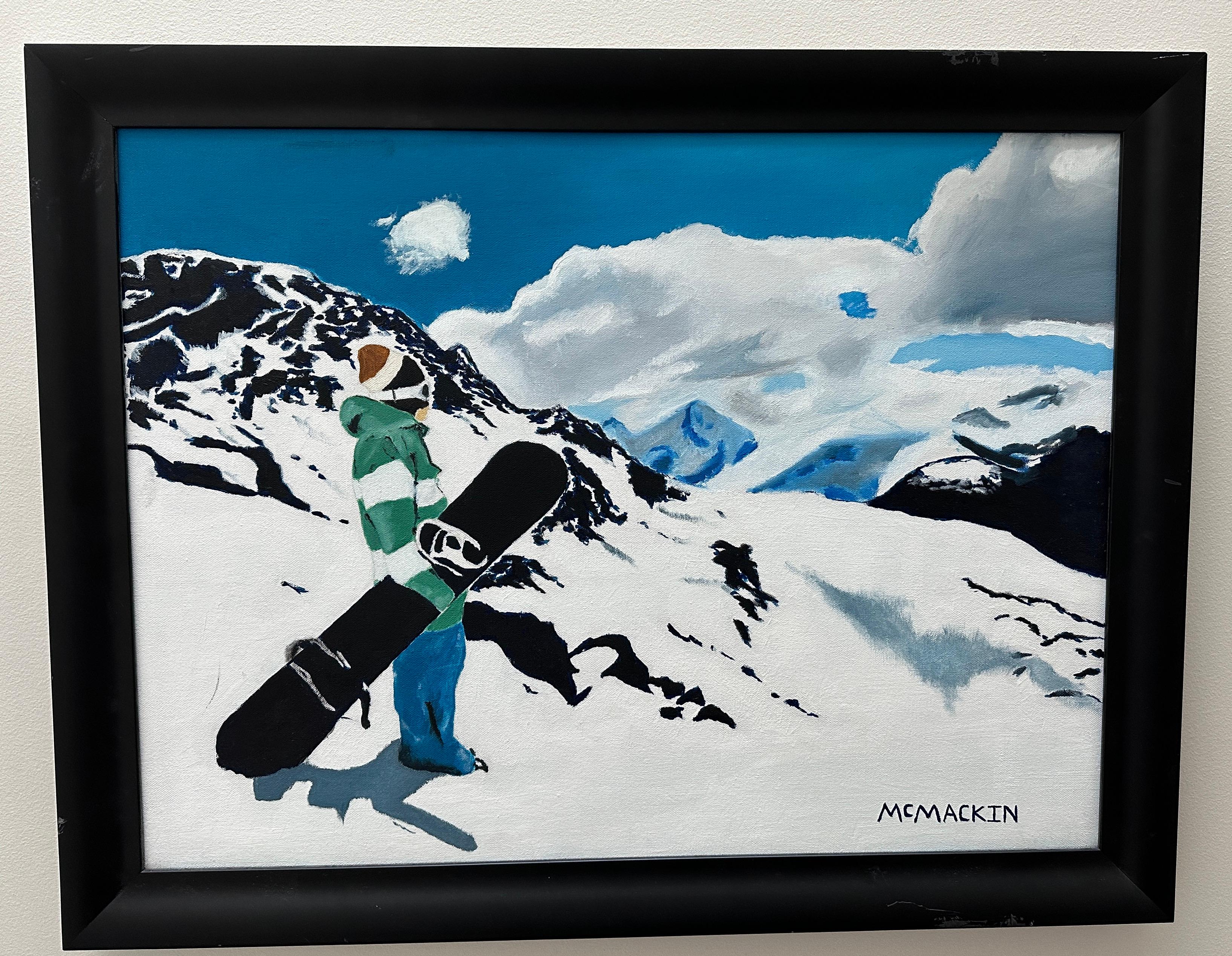 Joe McMackin Landscape Painting - Canadian Snowboarder