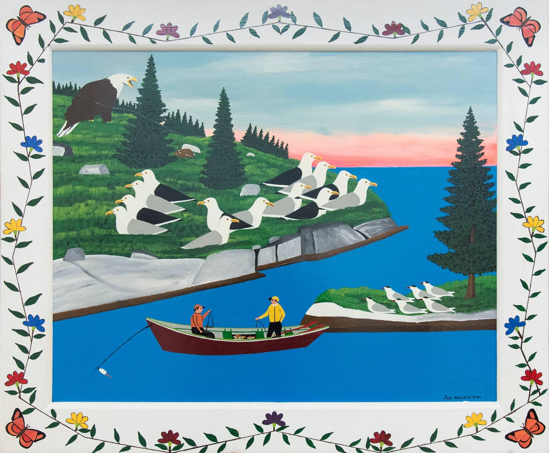 Joe Norris Landscape Painting - All Fish But the Rabbit