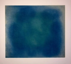 Abstract Color Field Gradient Monoprint Aquatint Etching California Minimalism