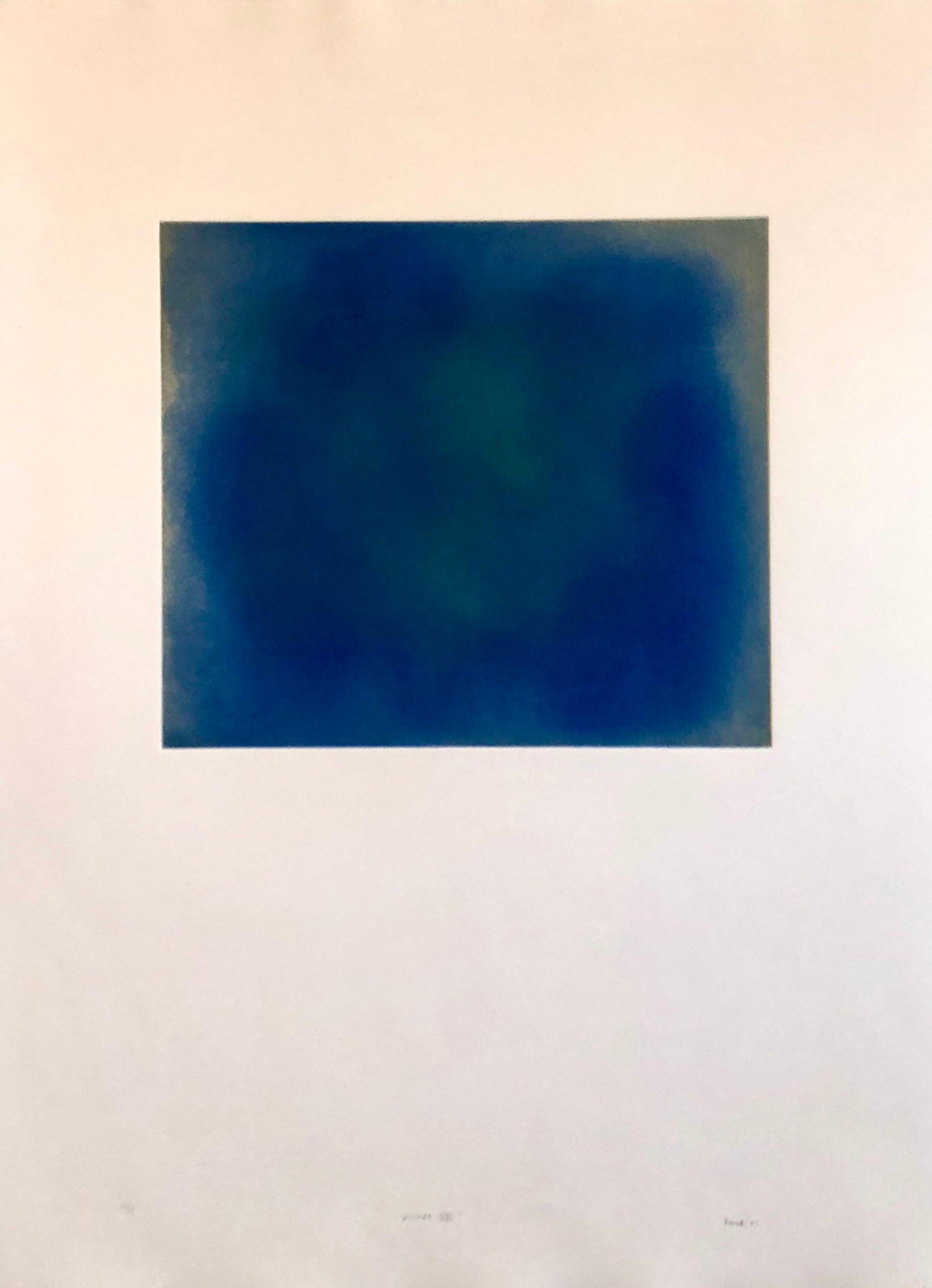 Campo de color abstracto Gradiente Monocoprint Aguafuerte Aguafuerte California Minimalismo - Print Minimalista de Joe Novak