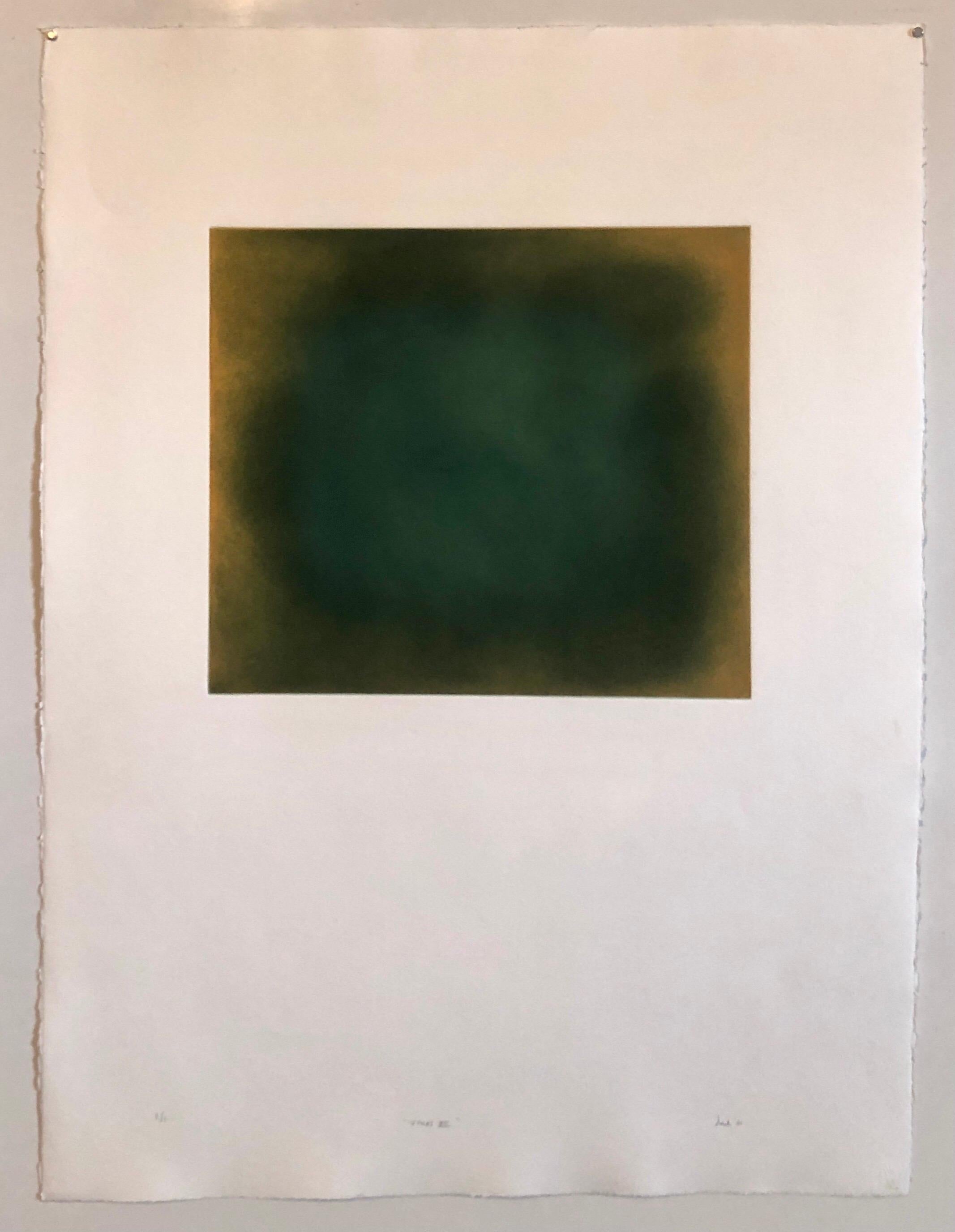 Abstract Color Field Gradient Monoprint Aquatint Etching California Minimalism For Sale 2