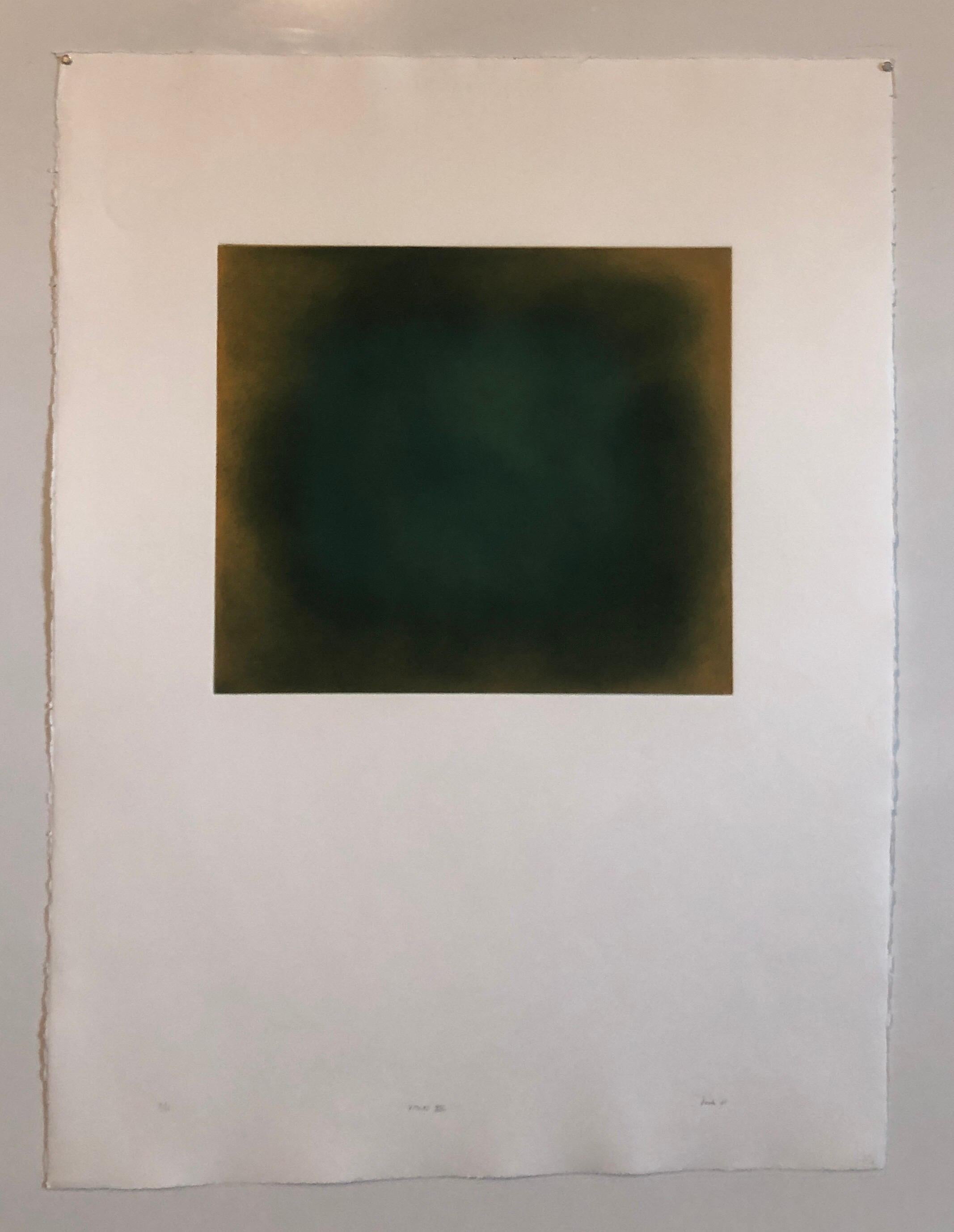 Abstract Color Field Gradient Monoprint Aquatint Etching California Minimalism For Sale 4