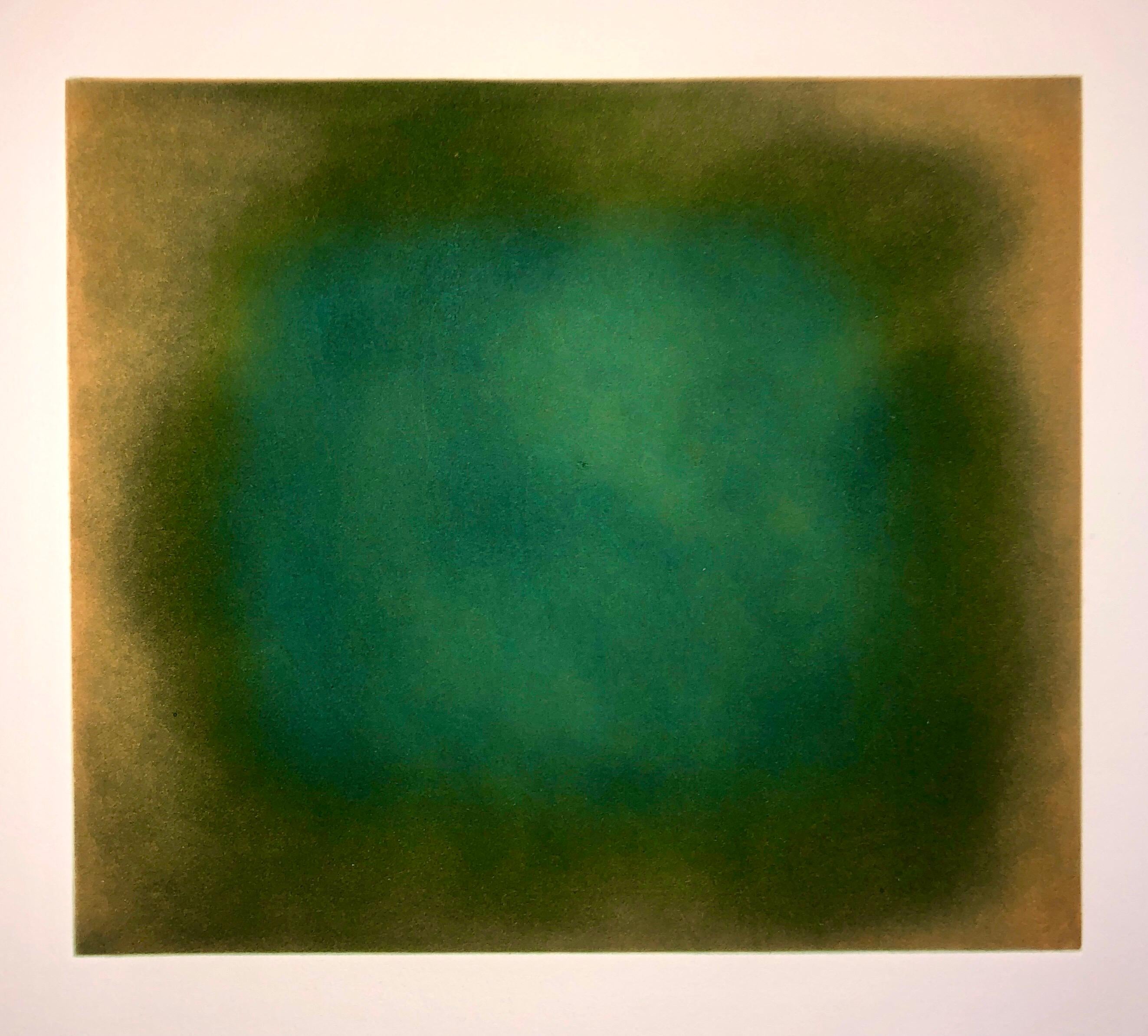 Abstrakte abstrakte Farbfeld-Gradierung Monoprint Aquatinta-Radierung Kalifornien Minimalismus