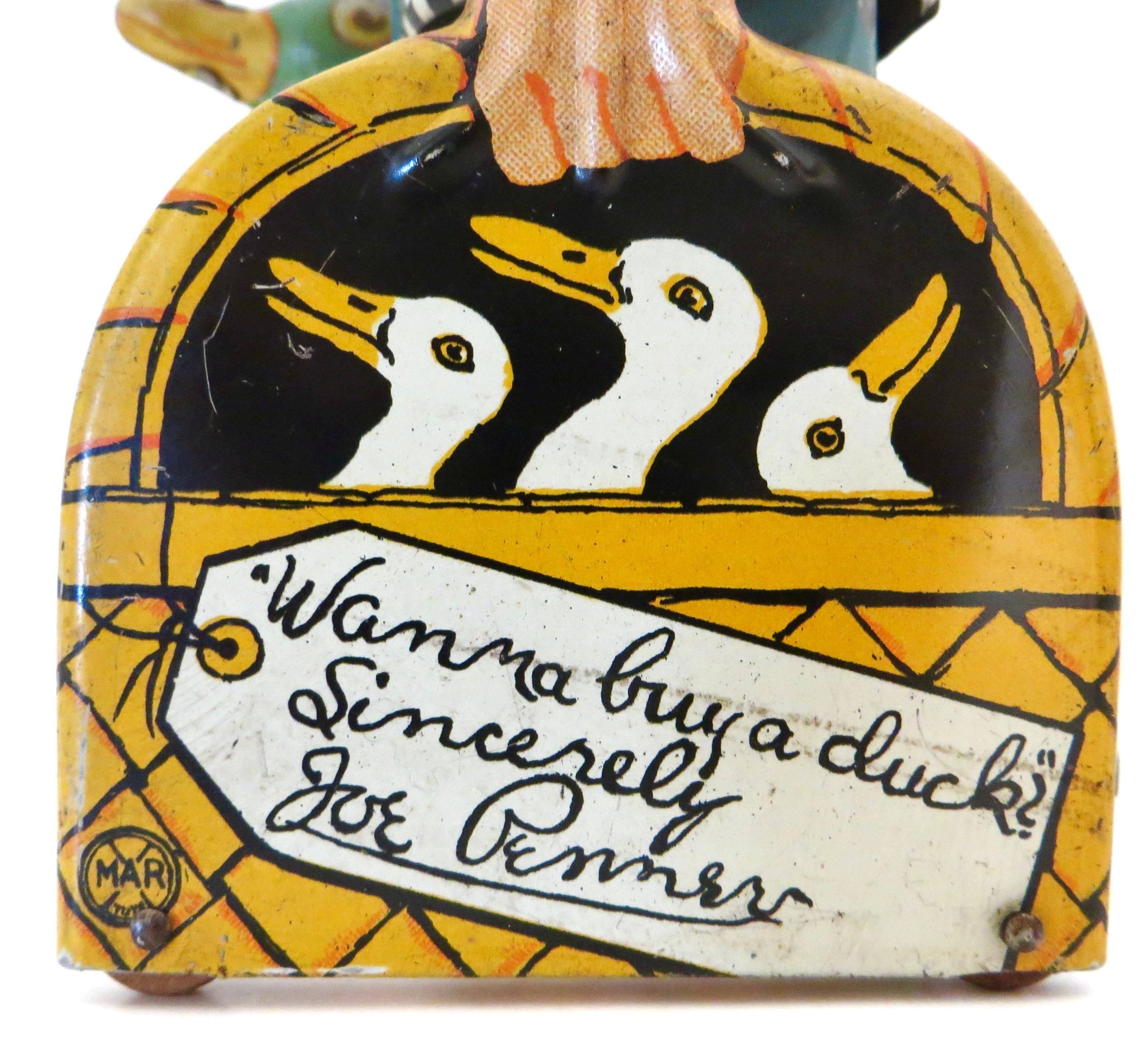 „Joe Penner“ Vintage-Uhrwerk- Windup-Spielzeug von Louis Marx Co, amerikanisch, ca. 1930er Jahre im Zustand „Gut“ im Angebot in Incline Village, NV