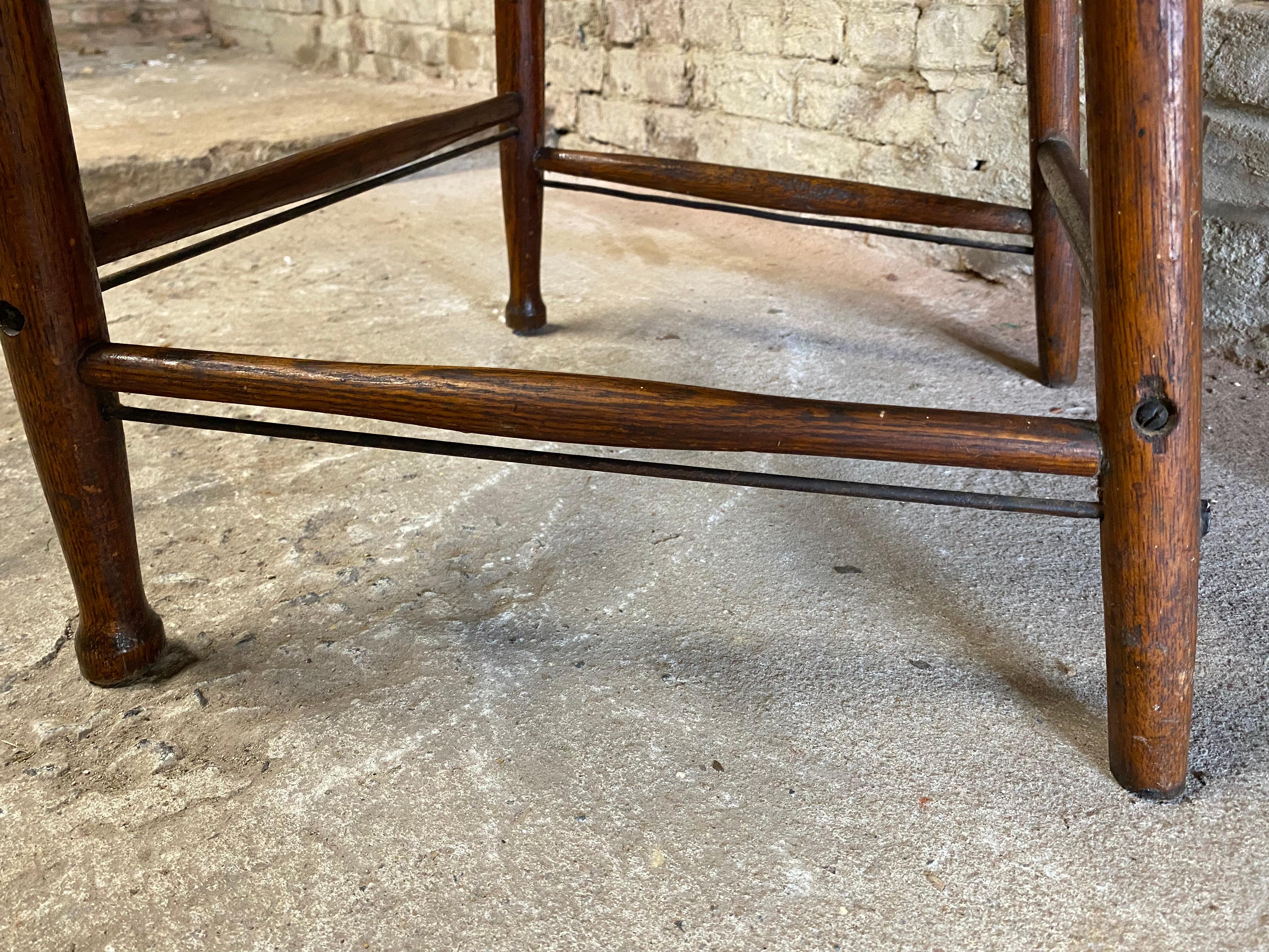 19th Century Joe Quinn 1927 Oak Captain's Armchair