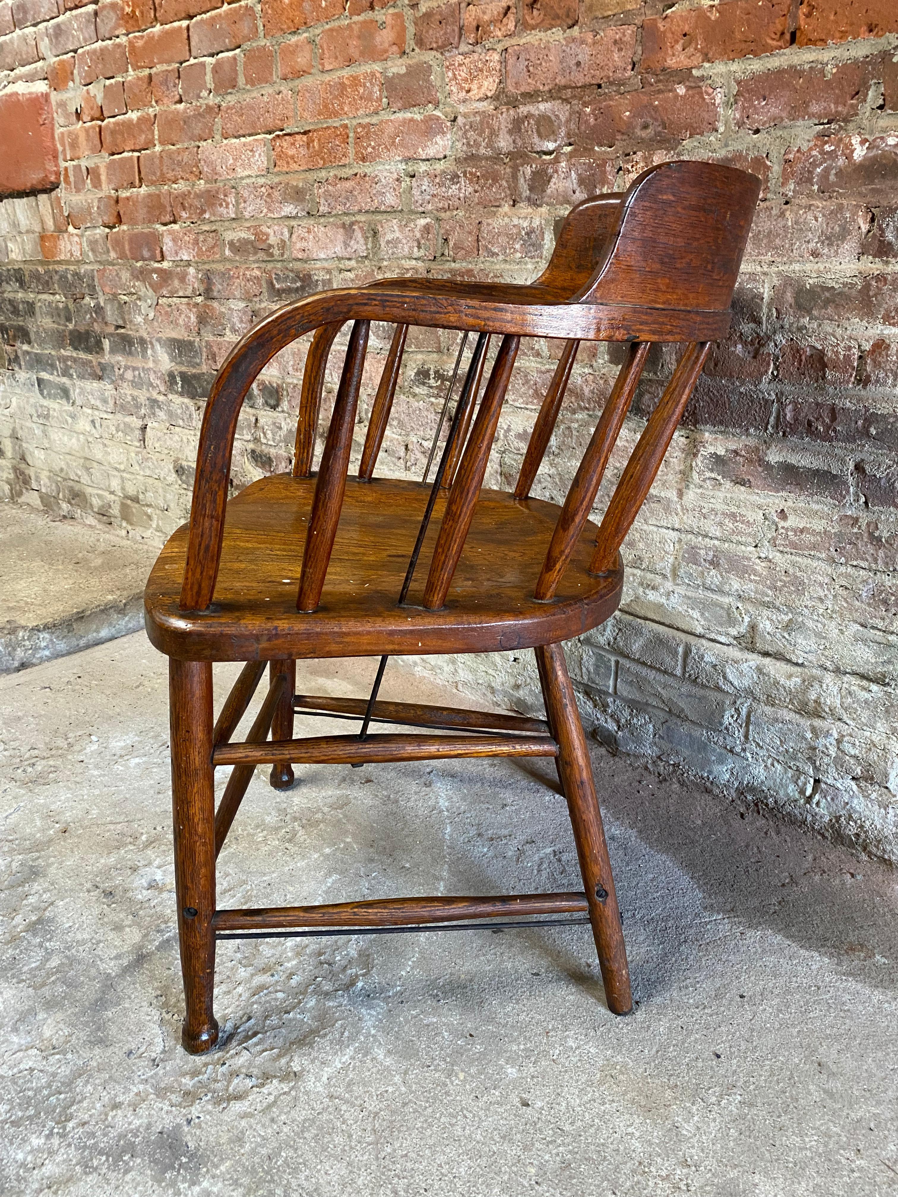 antique wooden captains chair
