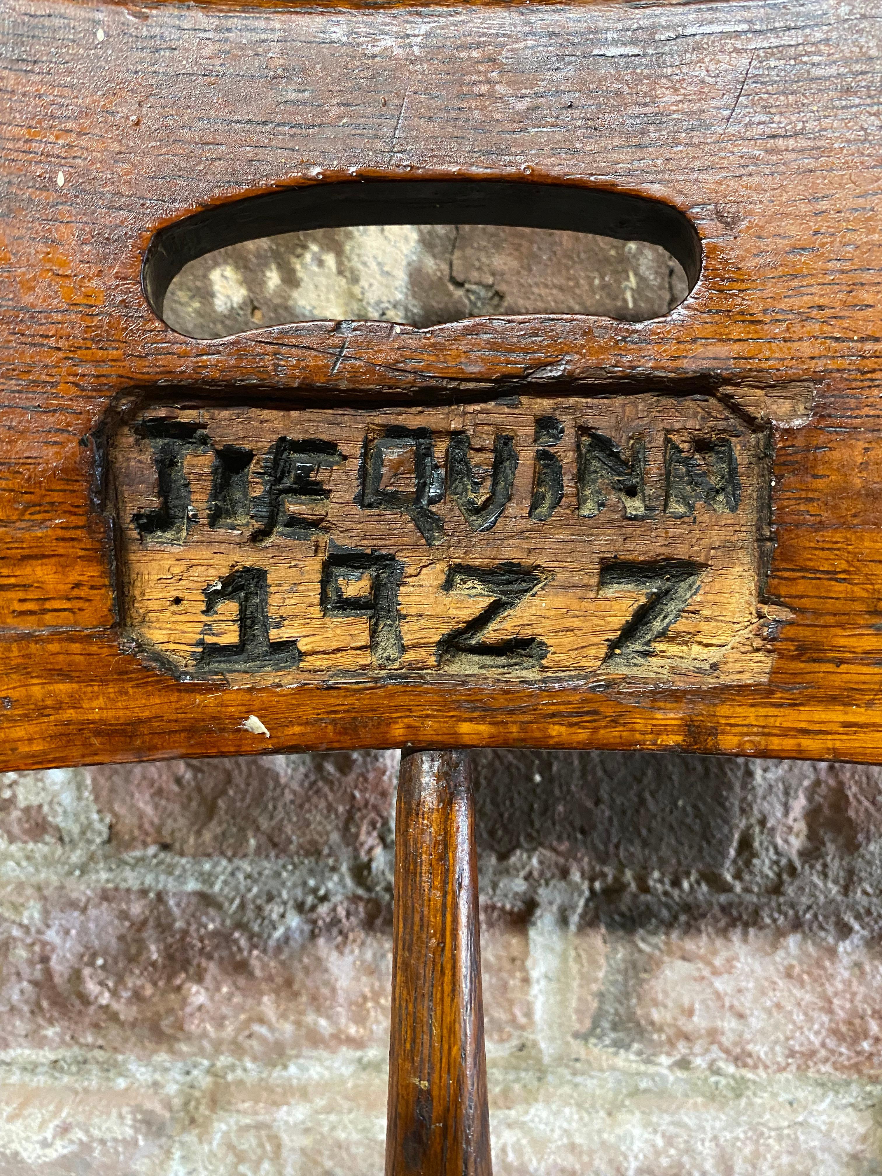 American Joe Quinn 1927 Oak Captain's Armchair