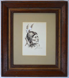 "INDIAN PORTRAIT" NATIVE AMERICAN