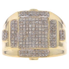 Joe Rodeo Pavé Diamond Men's Ring - Yellow Gold 14k Single Cut .70ctw Bling