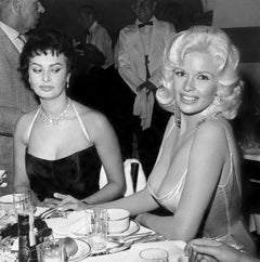 Vintage Jayne Mansfield and Sophia Loren at Romanoff's, Beverly Hills