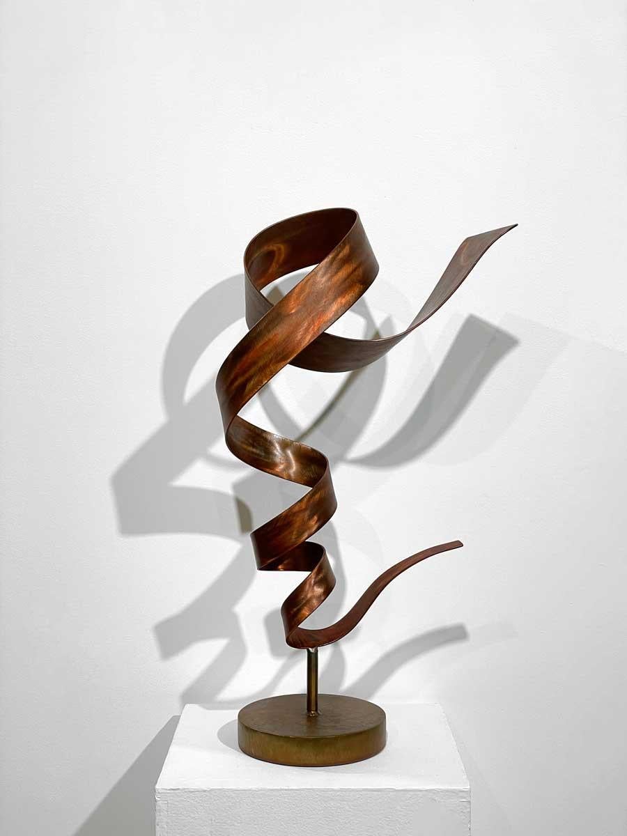Joe Sorge Abstract Sculpture - "Ambient Flow, " Abstract Steel Sculpture