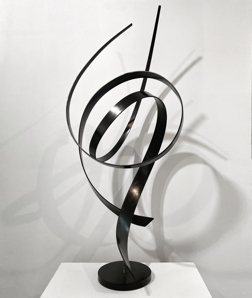 Joe Sorge Abstract Sculpture - "Late Night Drive, " Abstract Steel Sculpture